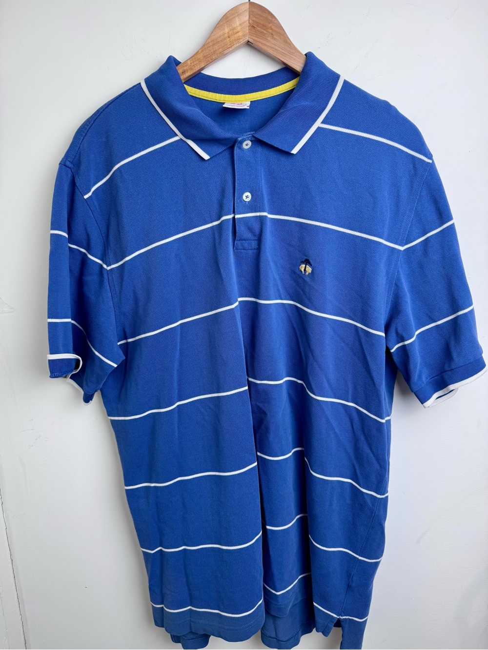 Brooks Brothers Blue Performance Polo Original Fit Size XL